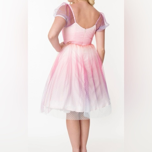 NWT Unique Vintage Pastel Ombre Tulle Sweetheart Fit & Flare Dress XL/14 - Picture 2 of 8